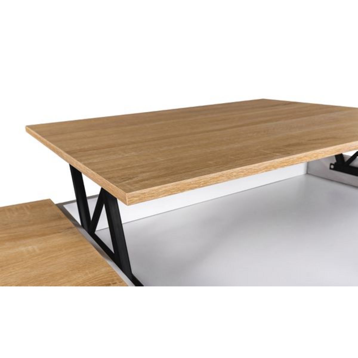 Table basse plateau relevable et coffre de rangement L60 cm LINE