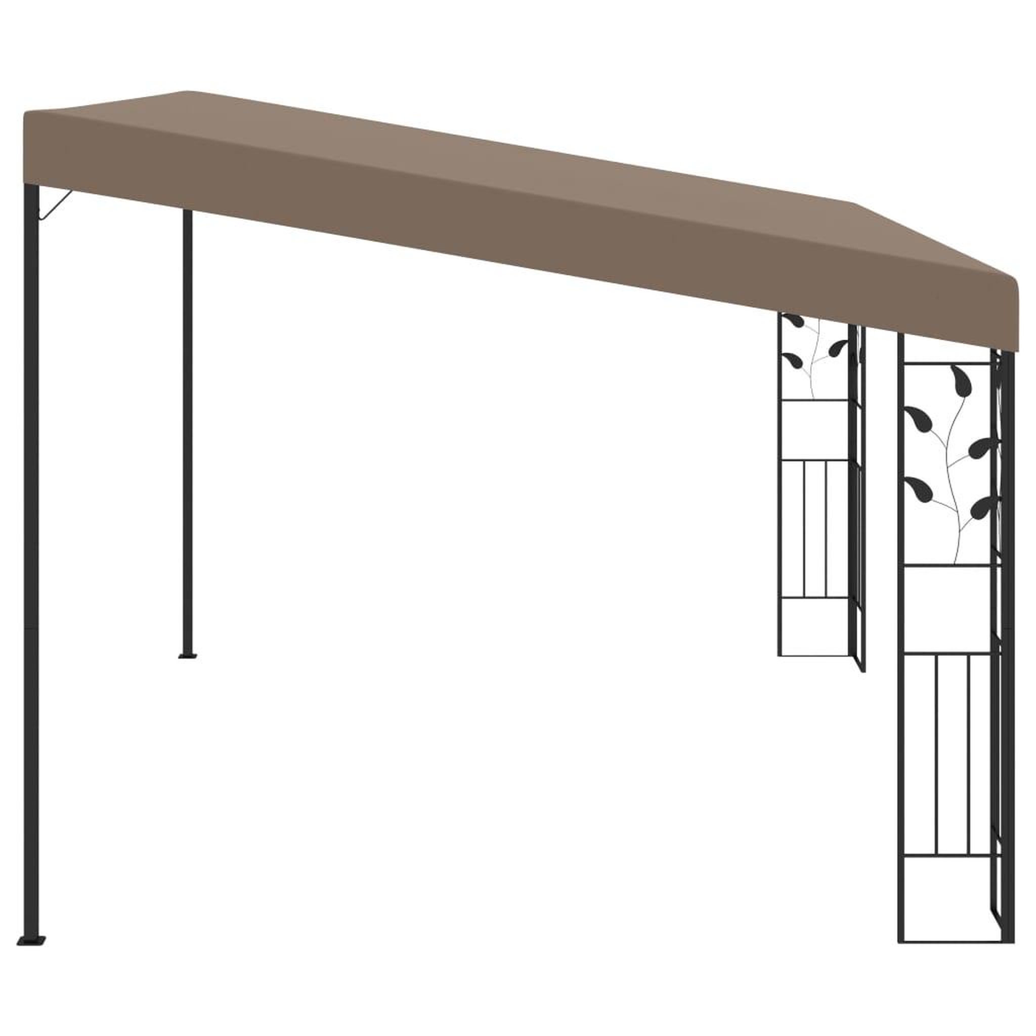 Voir la diapositive 3 : VIDAXL Belvedere mural 4x3x2,5 m taupe
