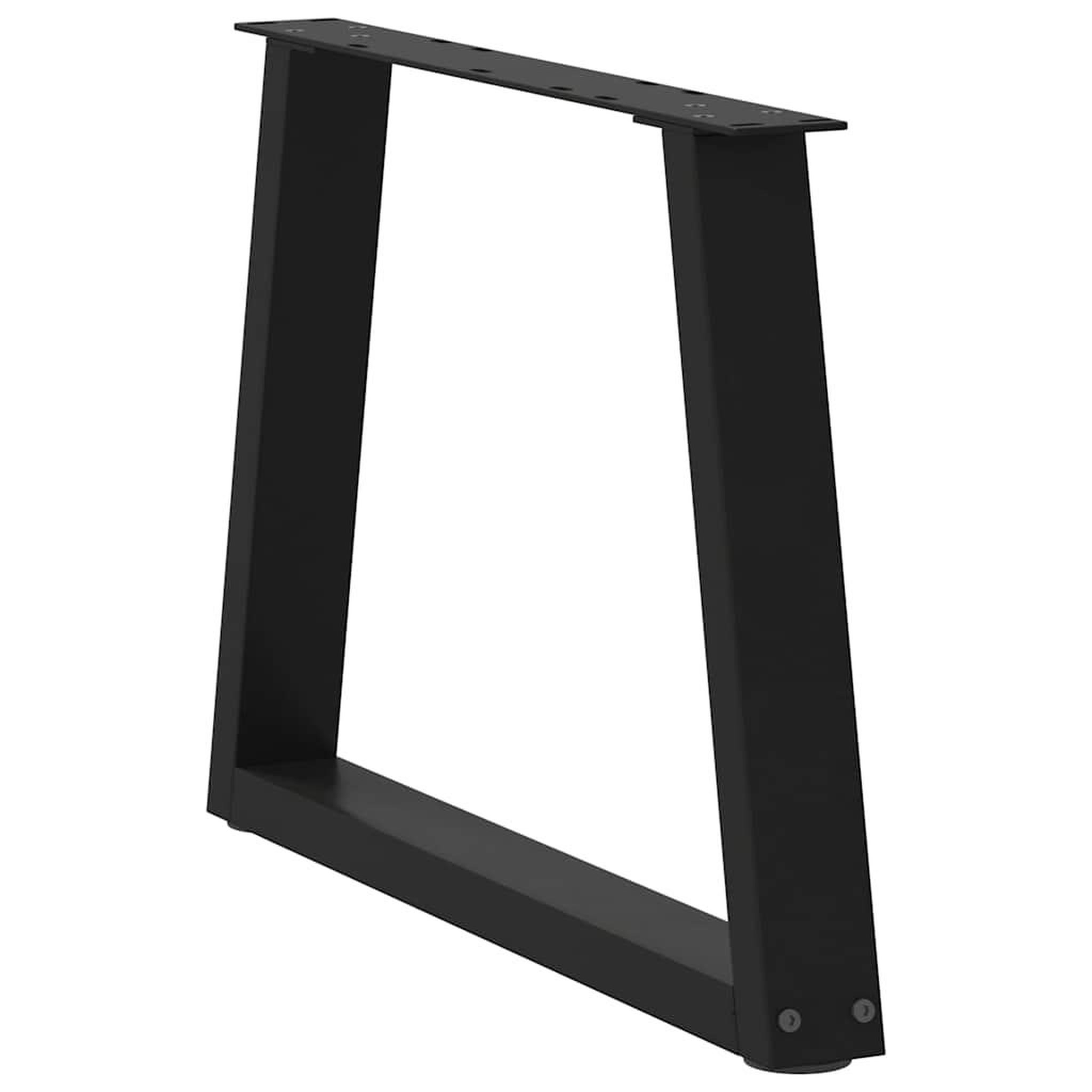 Voir la diapositive 4 : VIDAXL Pieds de table a manger forme V 2 pcs noir 50x(42-43,3)cm acier