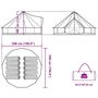 Voir la diapositive 6 : VIDAXL Tente familiale tipi 10 personnes vert impermeable