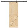 Voir la diapositive 1 : VIDAXL Porte coulissante et kit de quincaillerie 80x210 cm pin massif