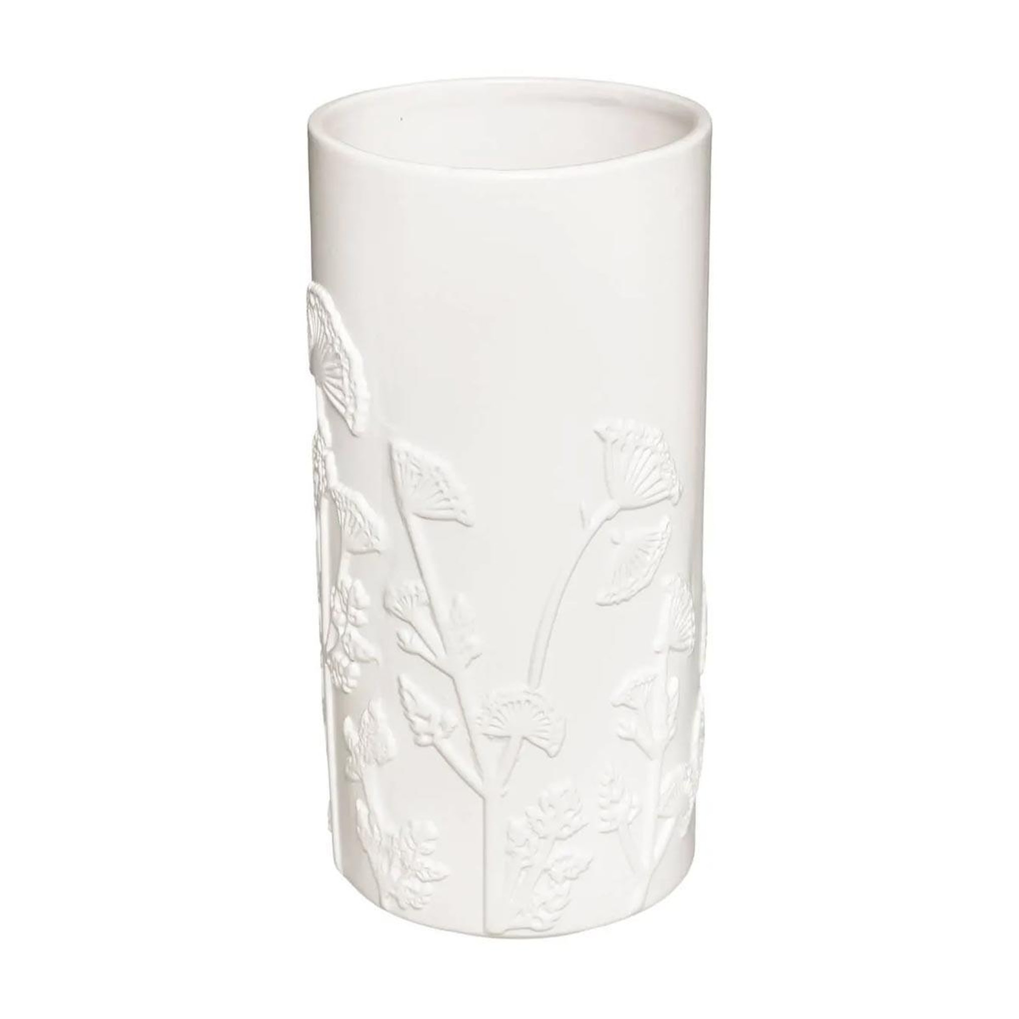 ATMOSPHERA Vase en céramique effet 3d  mind  25cm blanc