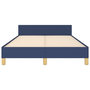 Voir la diapositive 5 : VIDAXL Cadre de lit avec tete de lit sans matelas bleu 120x200cm tissu