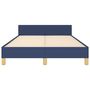 Voir la diapositive 5 : VIDAXL Cadre de lit avec tete de lit sans matelas bleu 120x200cm tissu