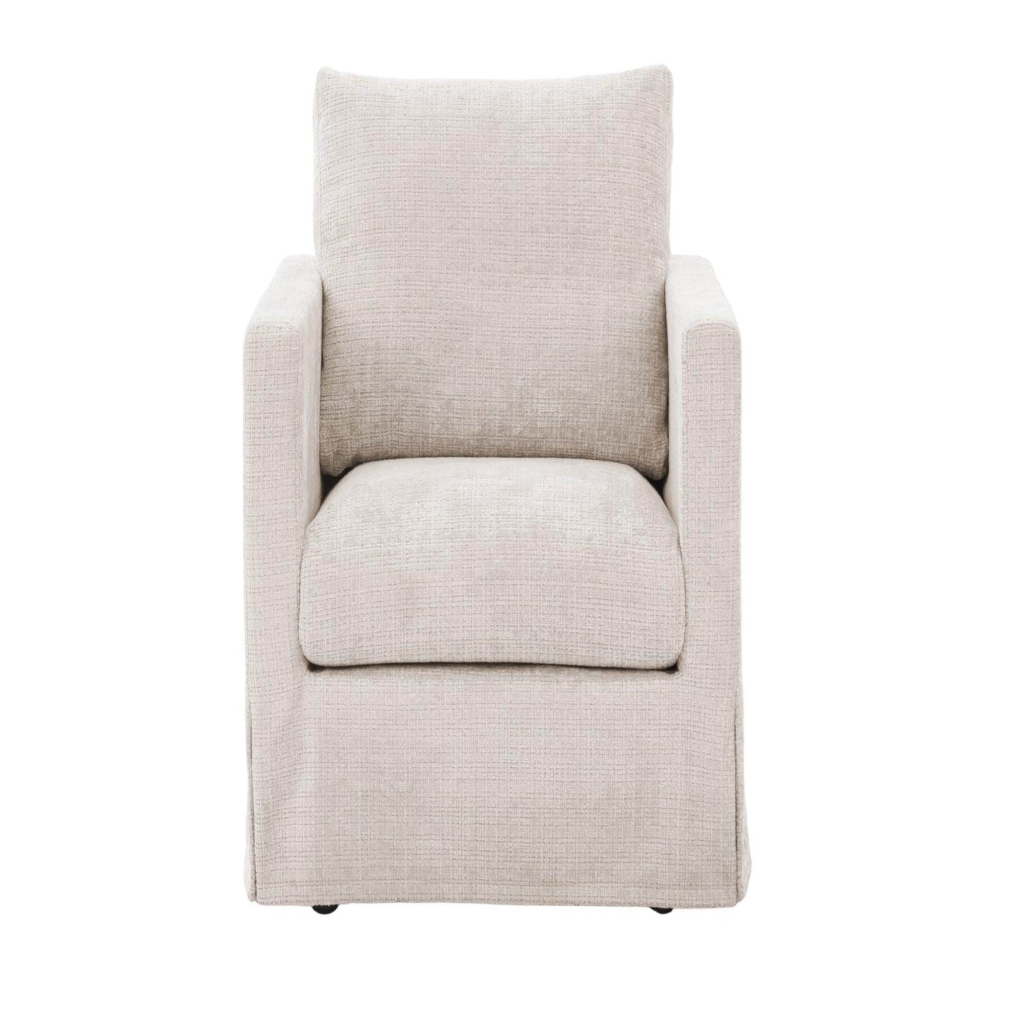 Voir la diapositive 1 : CASANOVA PARIS Leonie - fauteuil tissu chenille déhoussable