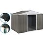 Voir la diapositive 1 : Habitat et Jardin Abri jardin métal  Dallas  - 8.84m² avec gouttière - Taupe