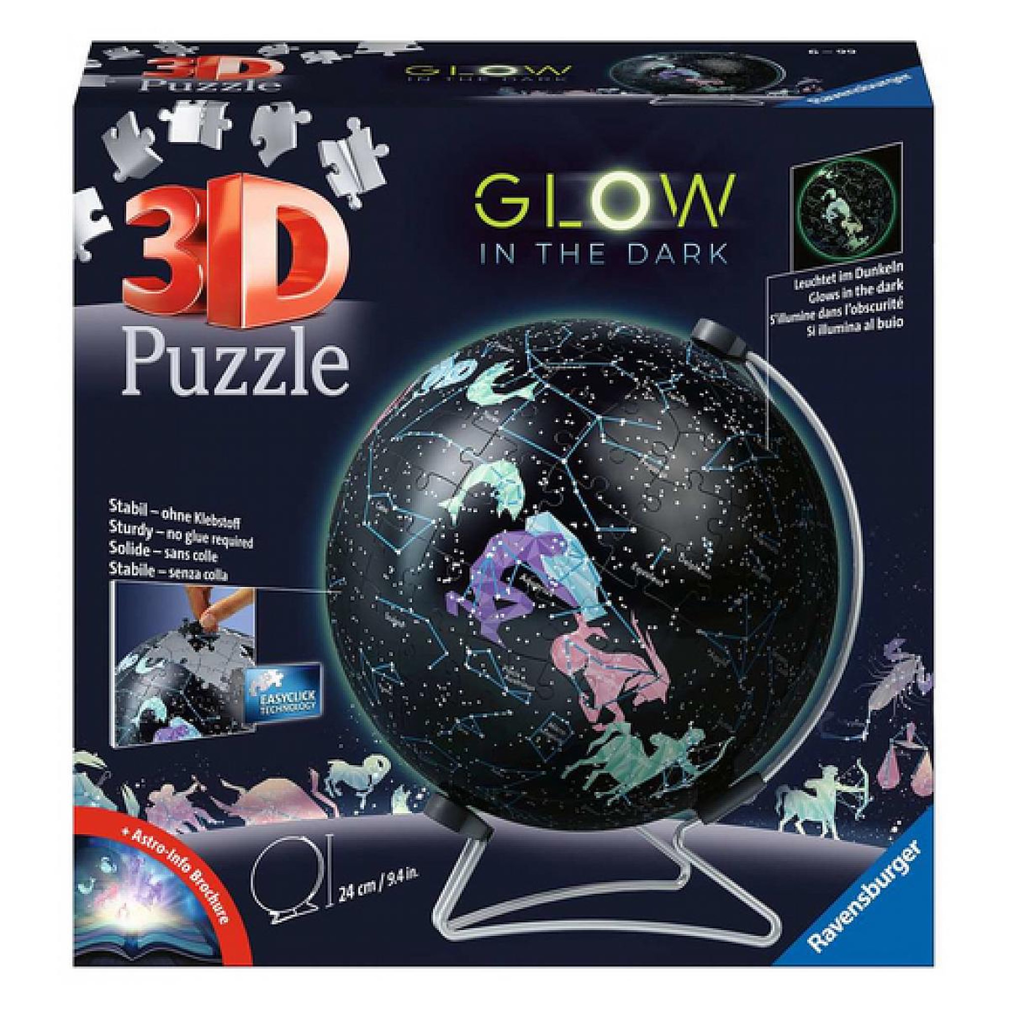 RAVENSBURGER Puzzle 3D 180 pièce(s) Globe phosphorescent