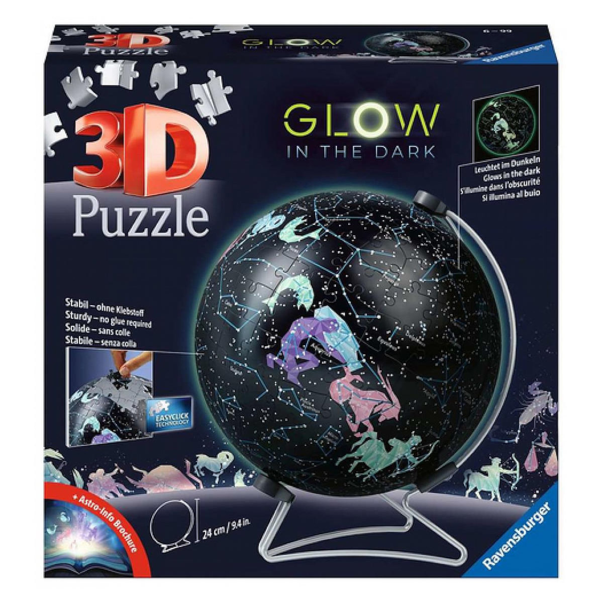 RAVENSBURGER Puzzle 3D 180 pièce(s) Globe phosphorescent