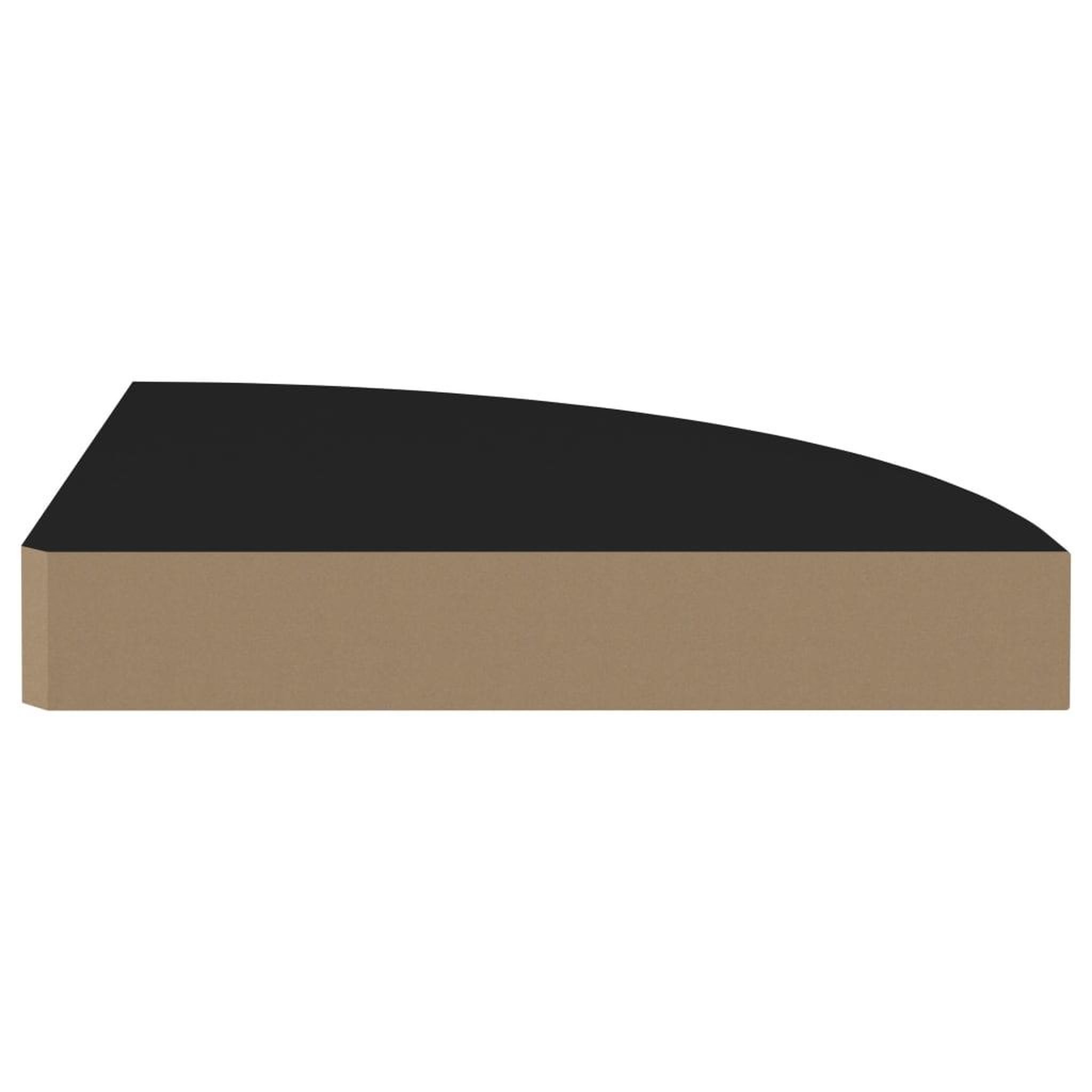Voir la diapositive 4 : VIDAXL Etagere d'angle flottante noir 25x25x3,8 cm mdf