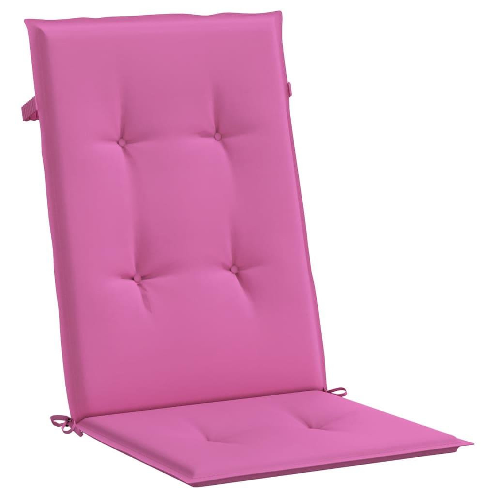 Voir la diapositive 5 : VIDAXL Coussins de chaise a dossier haut lot de 4 rose tissu