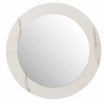 Paris Prix Miroir Mural Rond  Effet Marbre  60cm Blanc