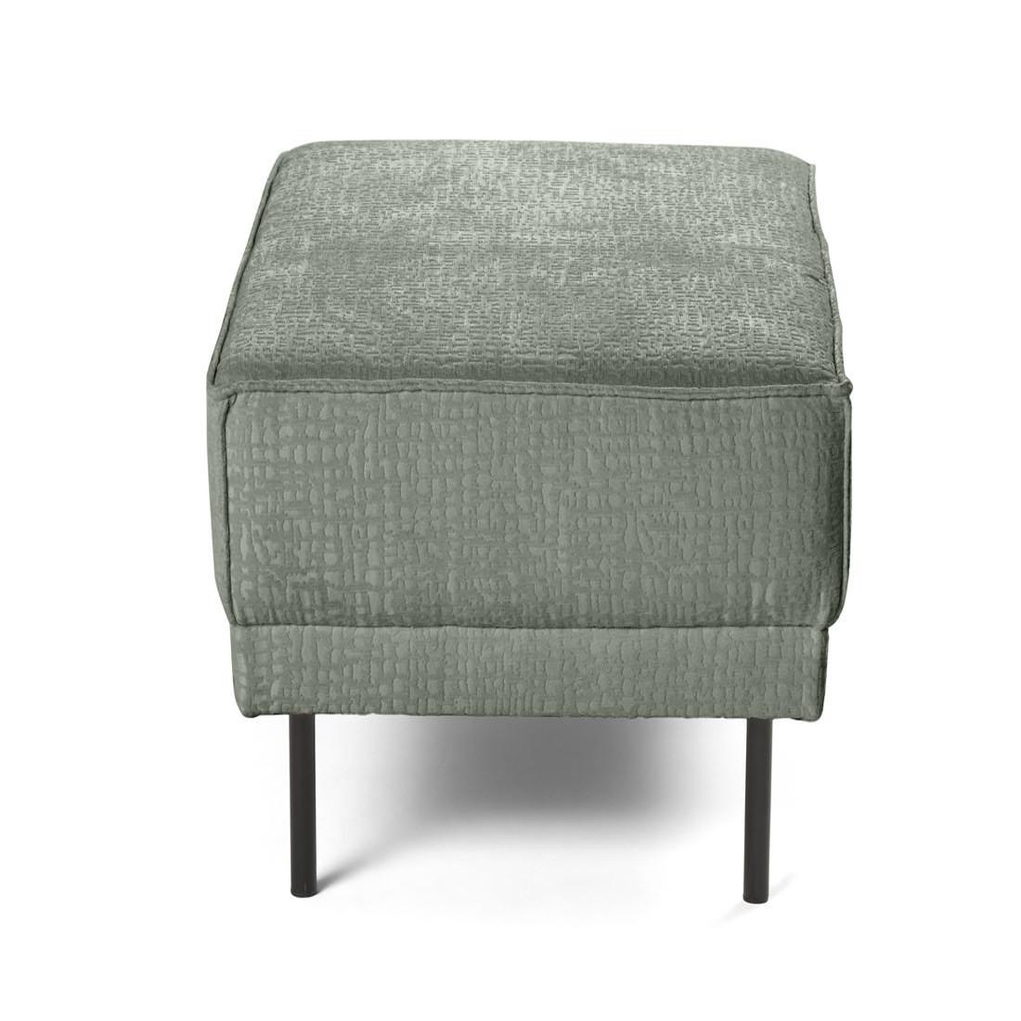 Voir la diapositive 4 : LISA DESIGN Charlie - pouf - pieds hauts - en tissu velours relief