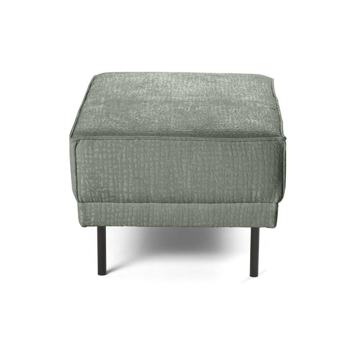 LISA DESIGN Charlie - pouf - pieds hauts - en tissu velours relief