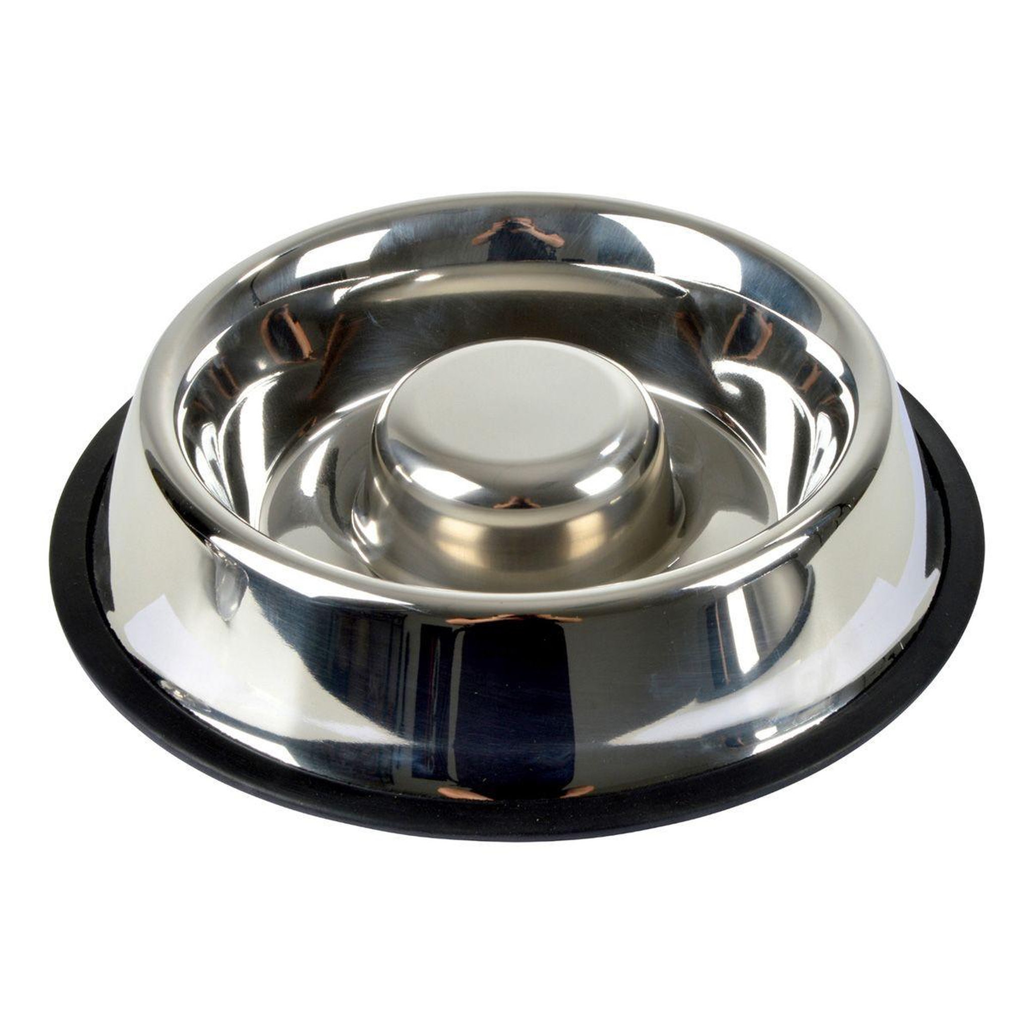 LOVE STORY Gamelle anti-glouton chien & chat  inox  30cm argent