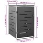 Voir la diapositive 6 : VIDAXL Abri pour poubelle 69x77,5x112,5 cm Inox