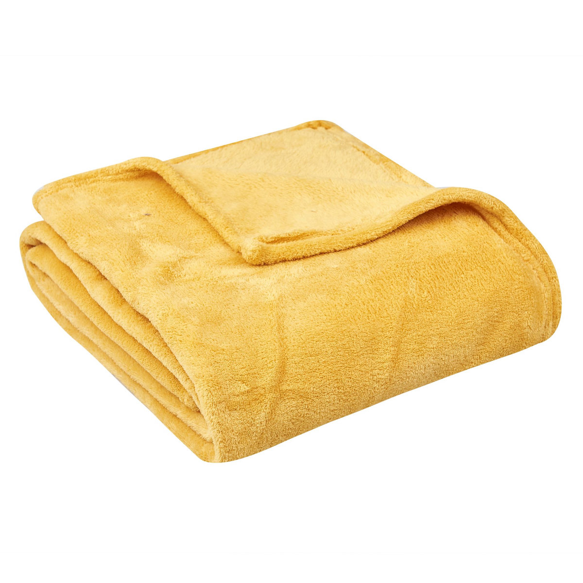 ACTUEL Plaid, couvre-lit, jeté de canapé uni douceur en polyester 240 g/m²