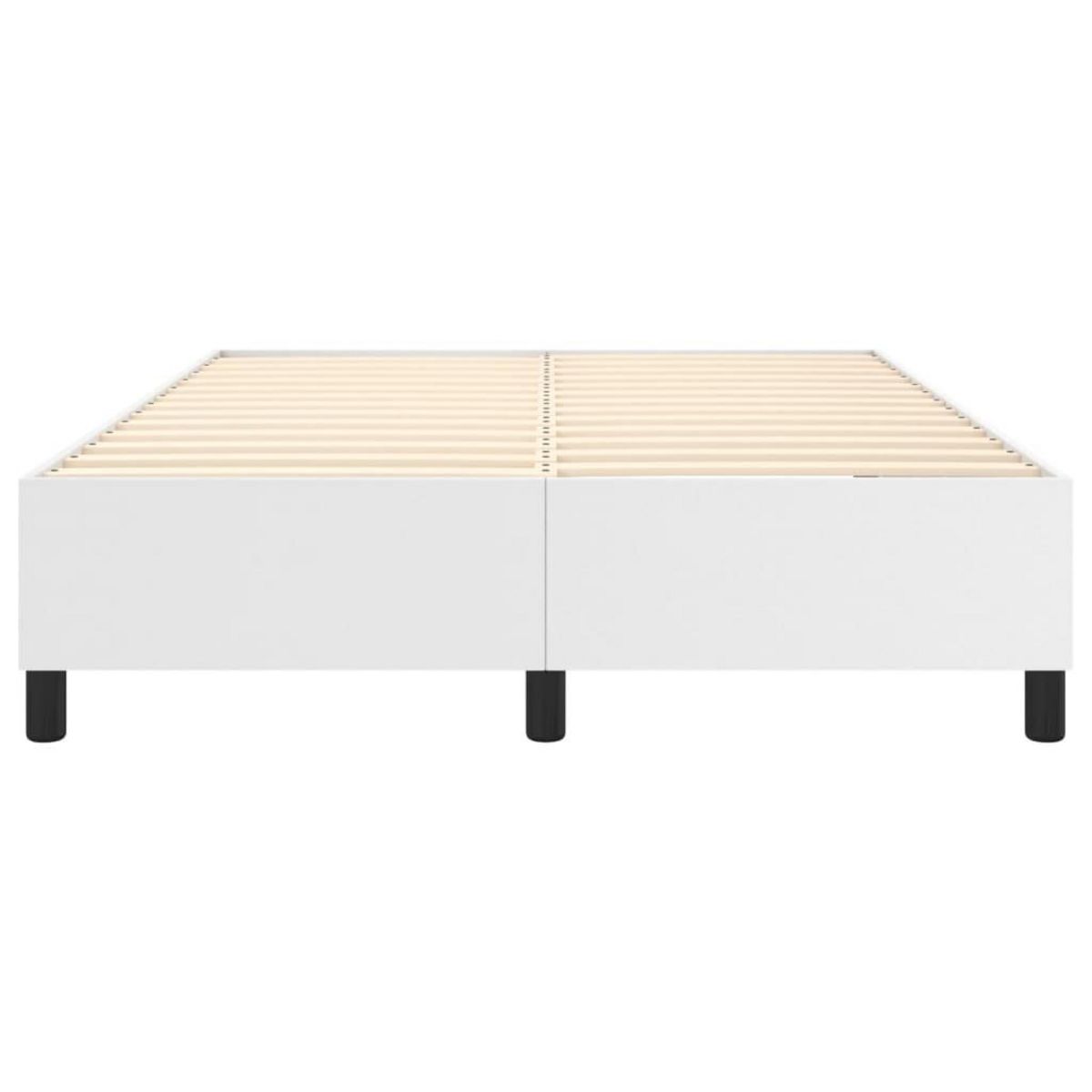 VIDAXL Cadre de lit sans matelas blanc 140x190 cm similicuir