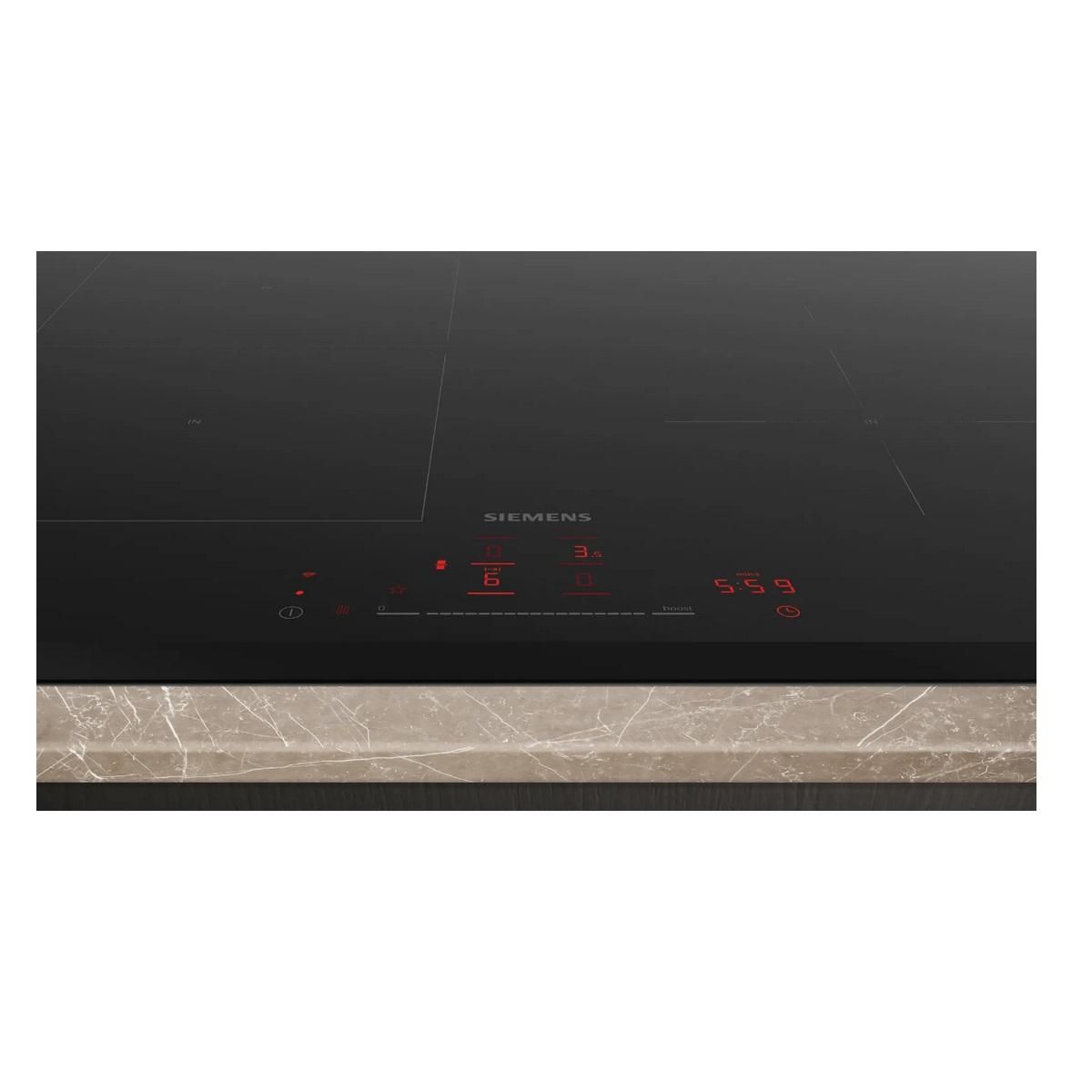 Siemens Table de cuisson à induction 71cm 4 feux 7400w noir - ED751HSB1E