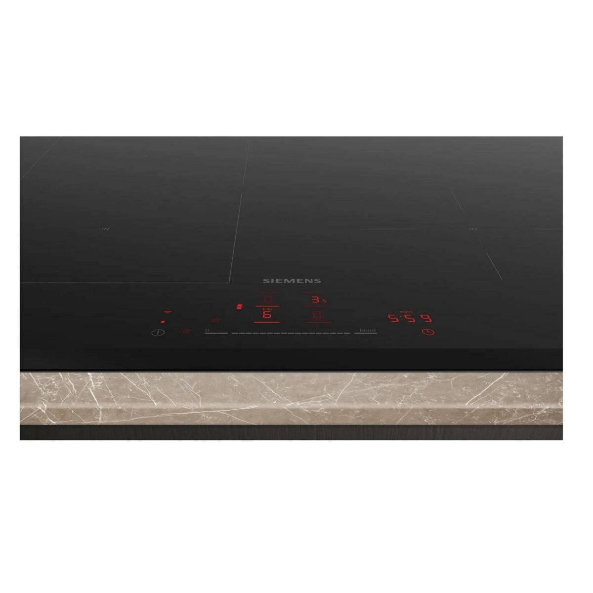 Siemens Table de cuisson à induction 71cm 4 feux 7400w noir - ED751HSB1E