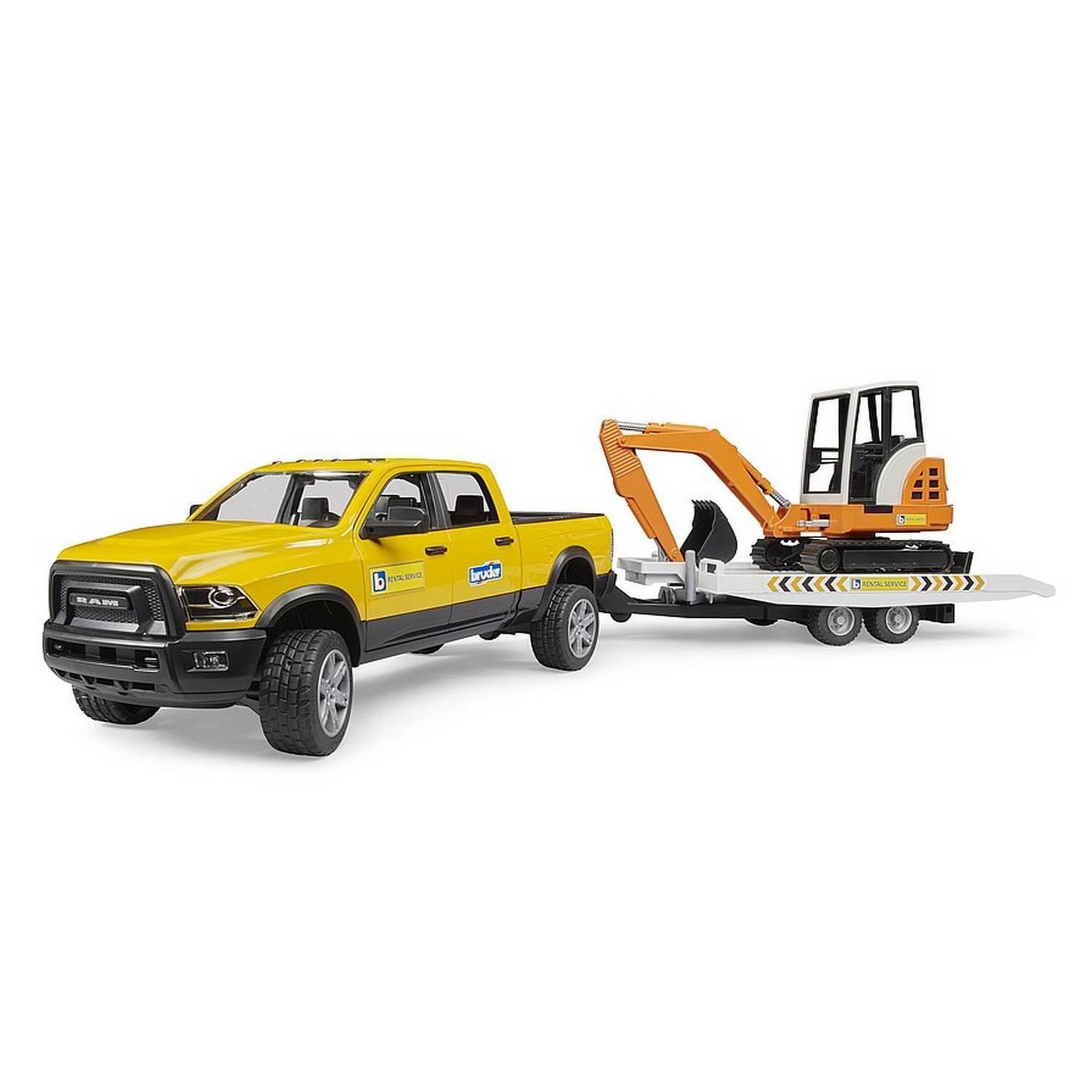 Voir la diapositive 2 : Bruder RAM Rental Service avec mini-pelleteuse