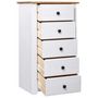 Voir la diapositive 2 : VIDAXL Buffet Blanc 46x40x89 cm Pin Gamme Panama