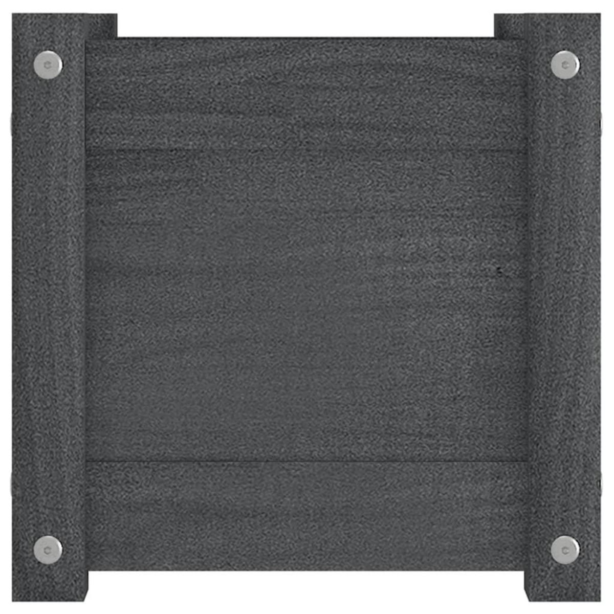 VIDAXL Jardiniere d'exterieur Gris 31x31x31 cm Bois de pin massif