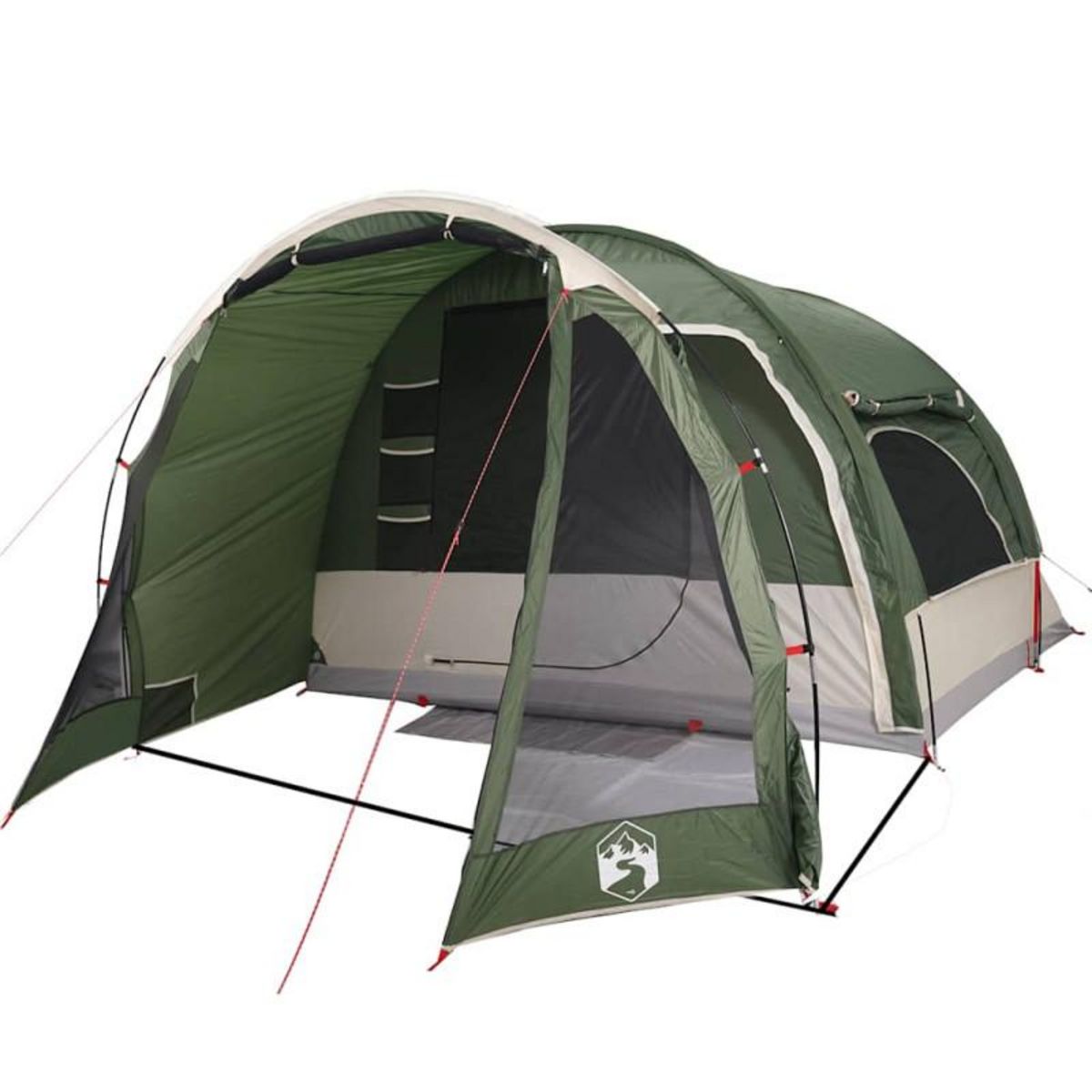VIDAXL Tente familiale 6 personnes vert imperméable