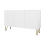 Voir la diapositive 3 : BEST MOBILIER Cali - buffet bas - effet marbre - 144 cm