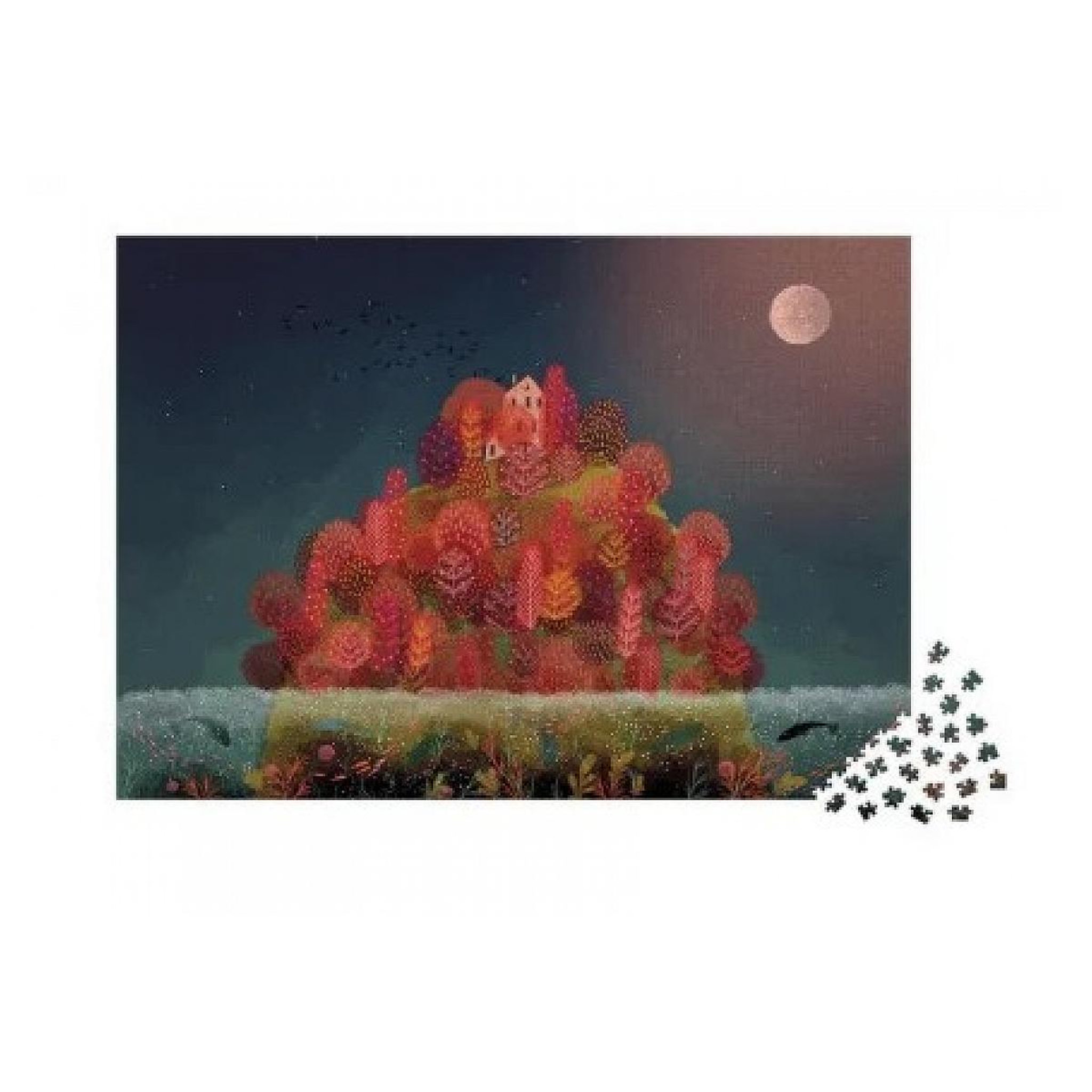 Voir la diapositive 2 : Juratoys-Janod Puzzle automne rouge 2000 pieces – juratoys-janod
