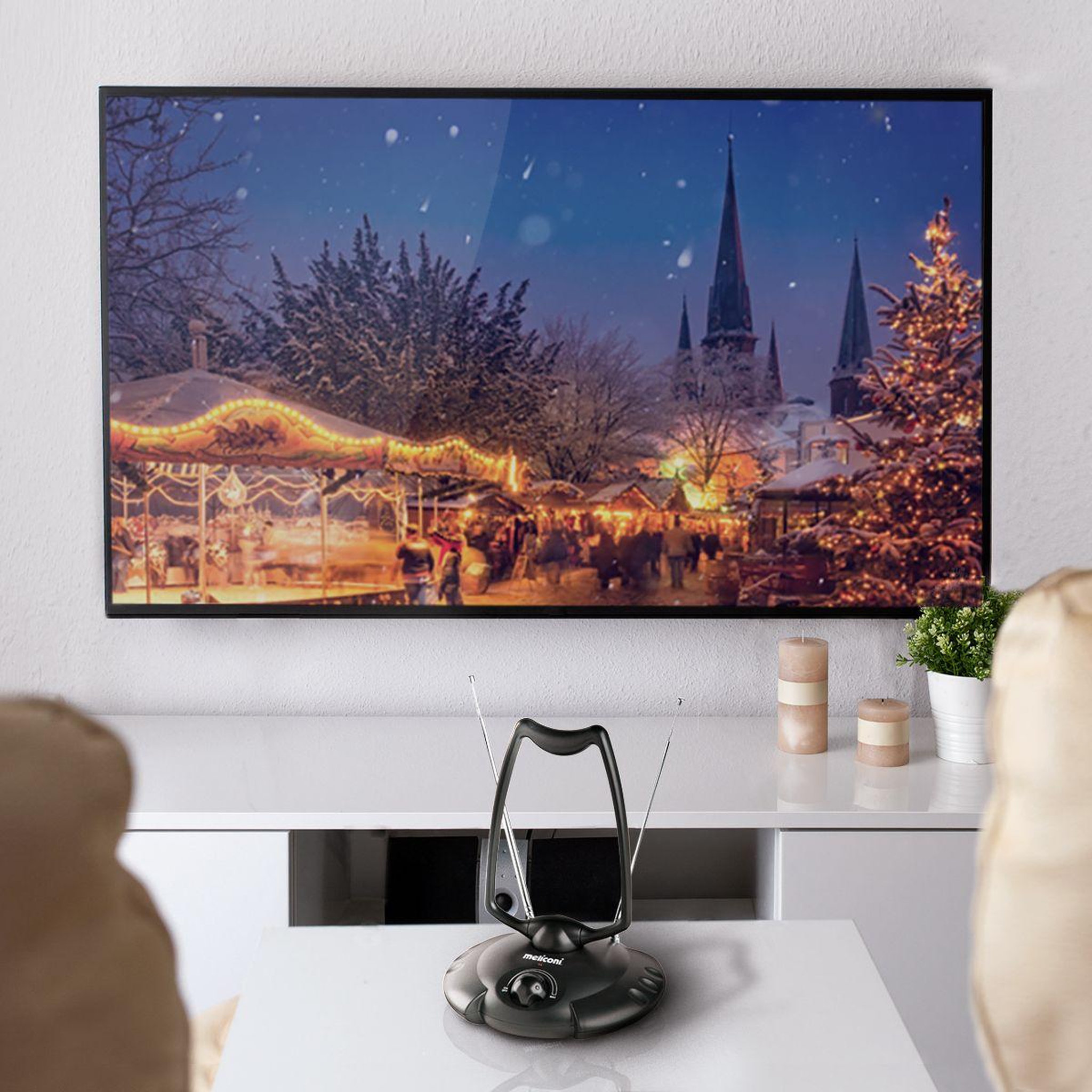 Voir la diapositive 2 : Meliconi Antenne intérieure amplifiee AT-380 USB