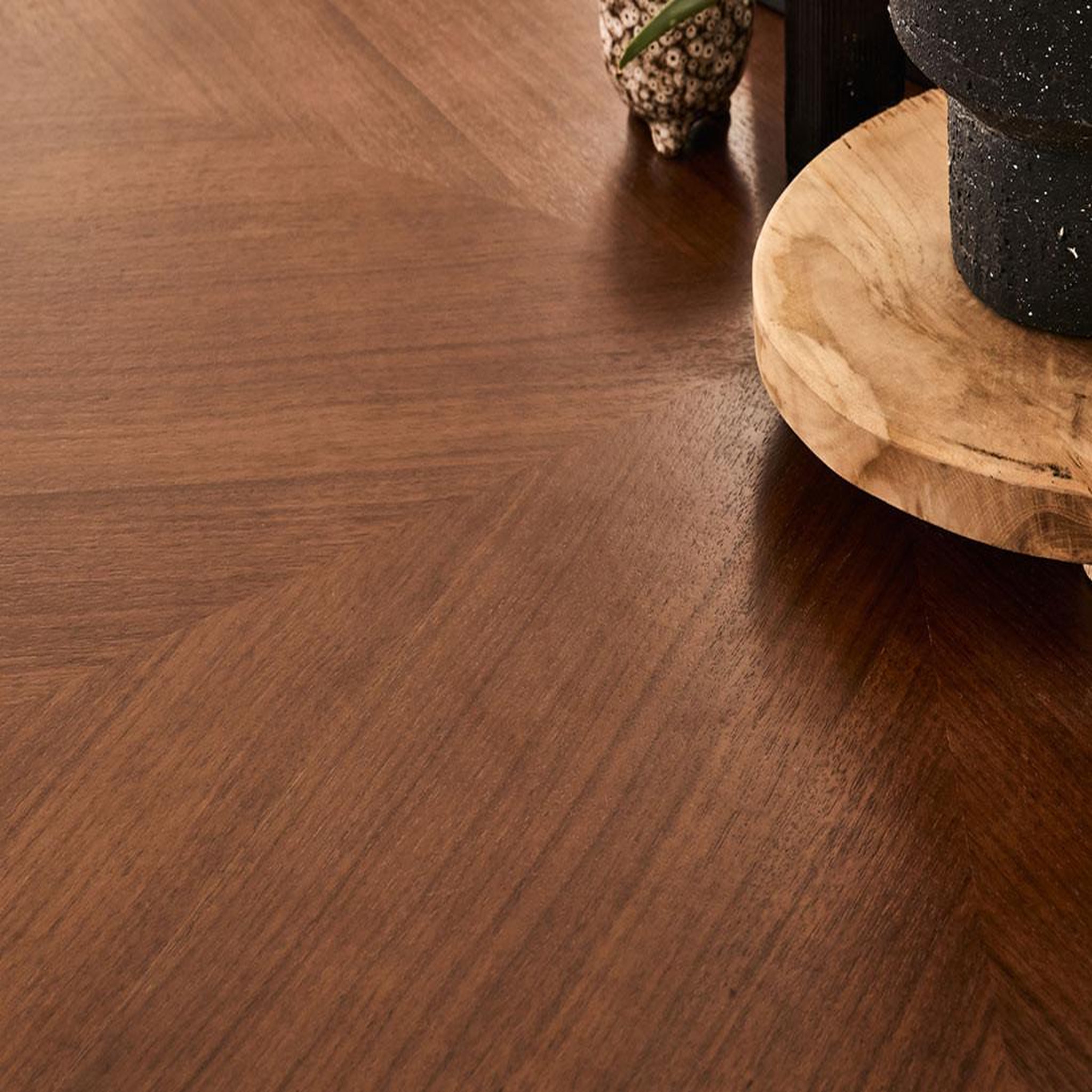 Voir la diapositive 4 : LISA DESIGN Toledo - table à manger ronde - effet bois foncé - 120 cm - 4 à 6 personnes