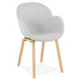 Voir la diapositive 1 : Paris Prix Chaise Design en Tissu  Fiano  88cm Gris & Naturel