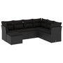 Voir la diapositive 2 : VIDAXL Salon de jardin 7 pcs avec coussins noir resine tressee