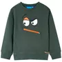VIDAXL Sweatshirt pour enfants vert fonce 128