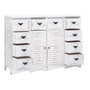 Voir la diapositive 3 : VIDAXL Buffet avec 10 tiroirs Blanc 113x30x79 cm Bois