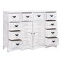 Voir la diapositive 3 : VIDAXL Buffet avec 10 tiroirs Blanc 113x30x79 cm Bois