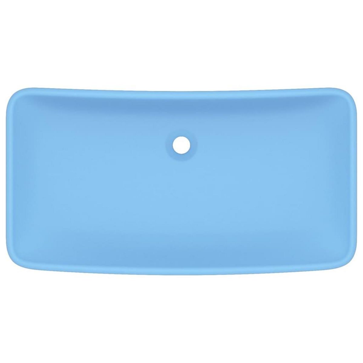 VIDAXL Lavabo de luxe rectangulaire Bleu clair mat 71x38 cm Ceramique