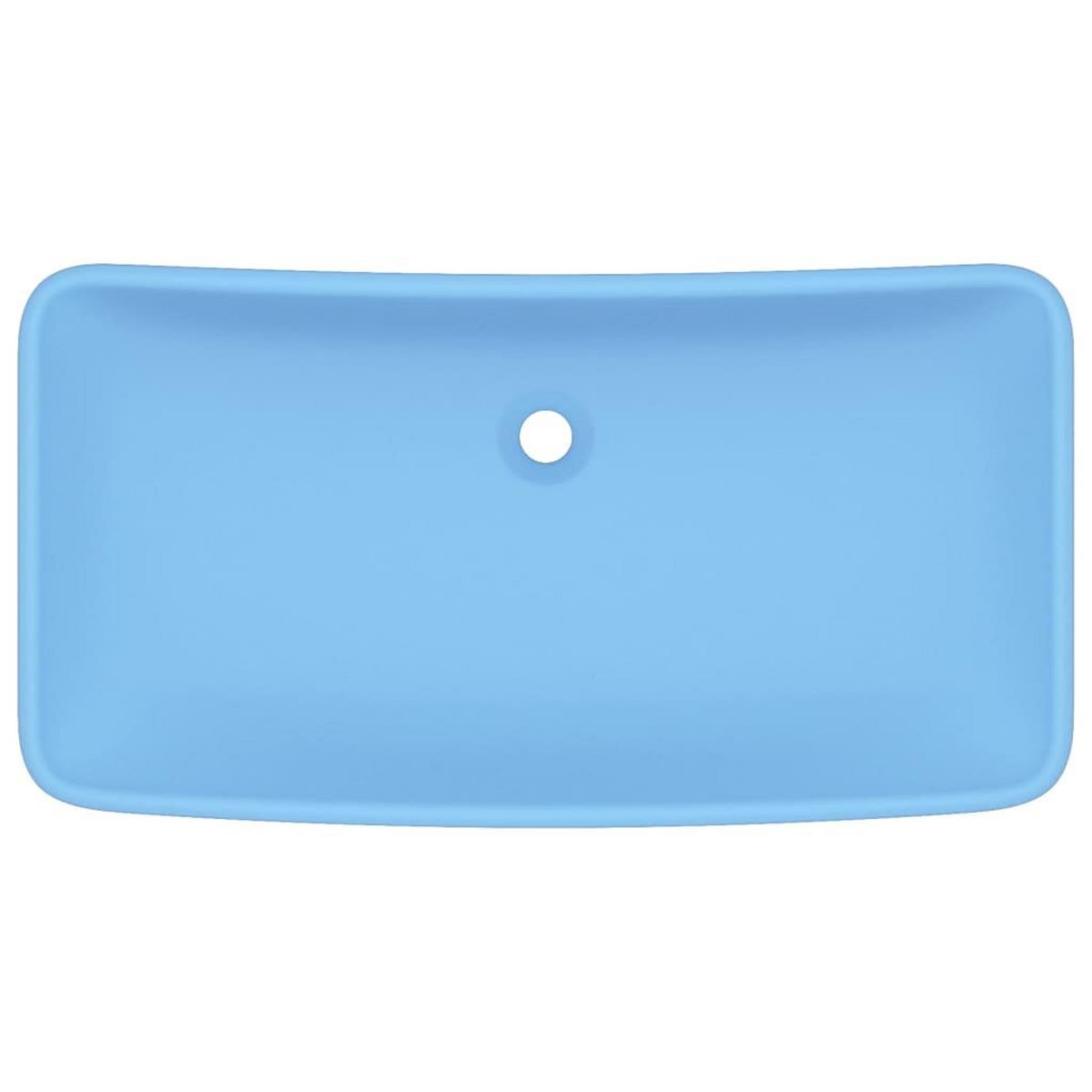 VIDAXL Lavabo de luxe rectangulaire Bleu clair mat 71x38 cm Ceramique