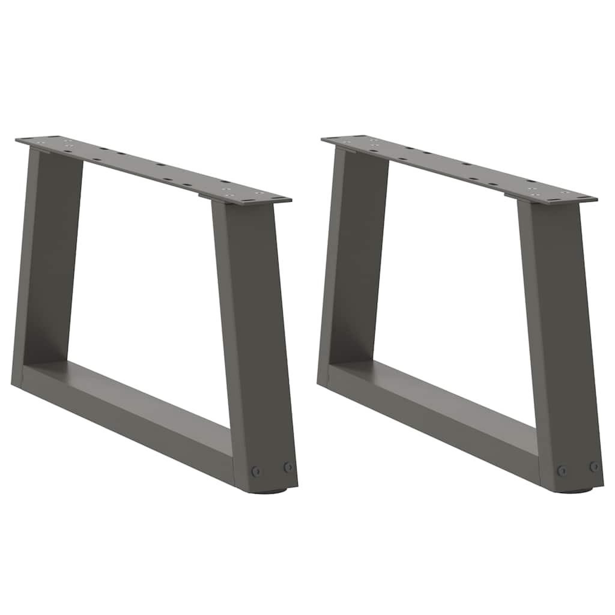 VIDAXL Pieds de table a manger forme V 2 pcs anthracite 60x(30-31,3)cm