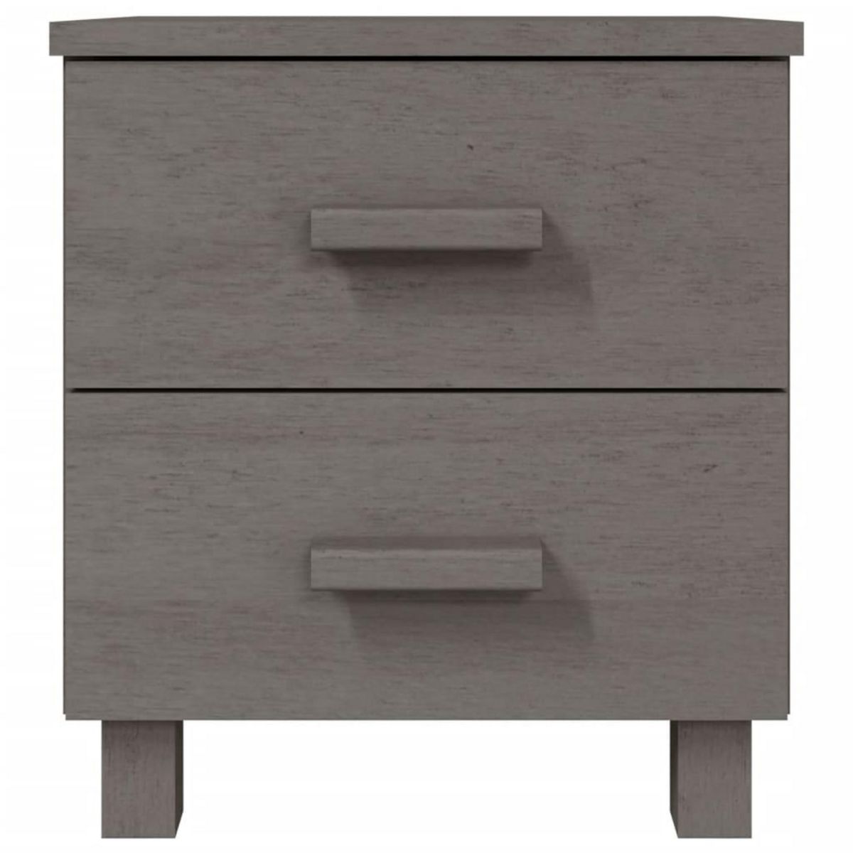 VIDAXL Table de chevet HAMAR Gris clair 40x35x44,5 cm Bois pin massif