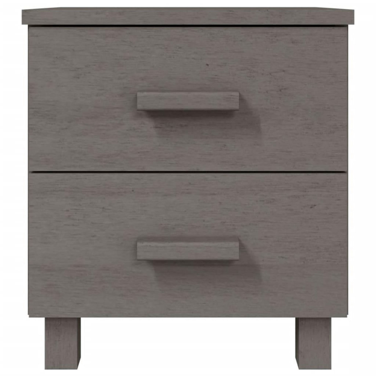 VIDAXL Table de chevet HAMAR Gris clair 40x35x44,5 cm Bois pin massif
