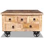 Voir la diapositive 2 : VIDAXL Table basse Bois de manguier brut 70 x 70 x 40 cm