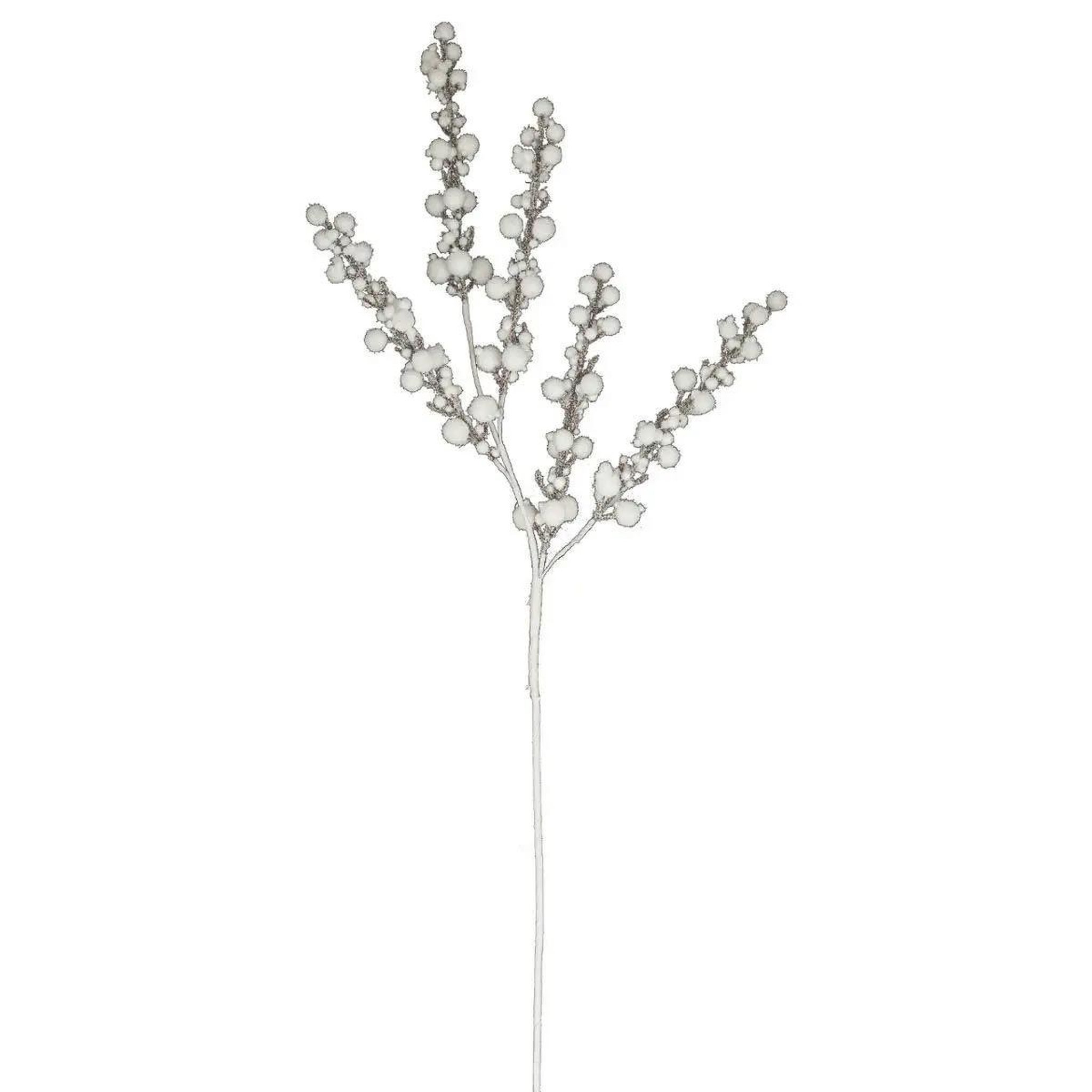 ATMOSPHERA Branche de boules  souffle polaire  50cm blanc