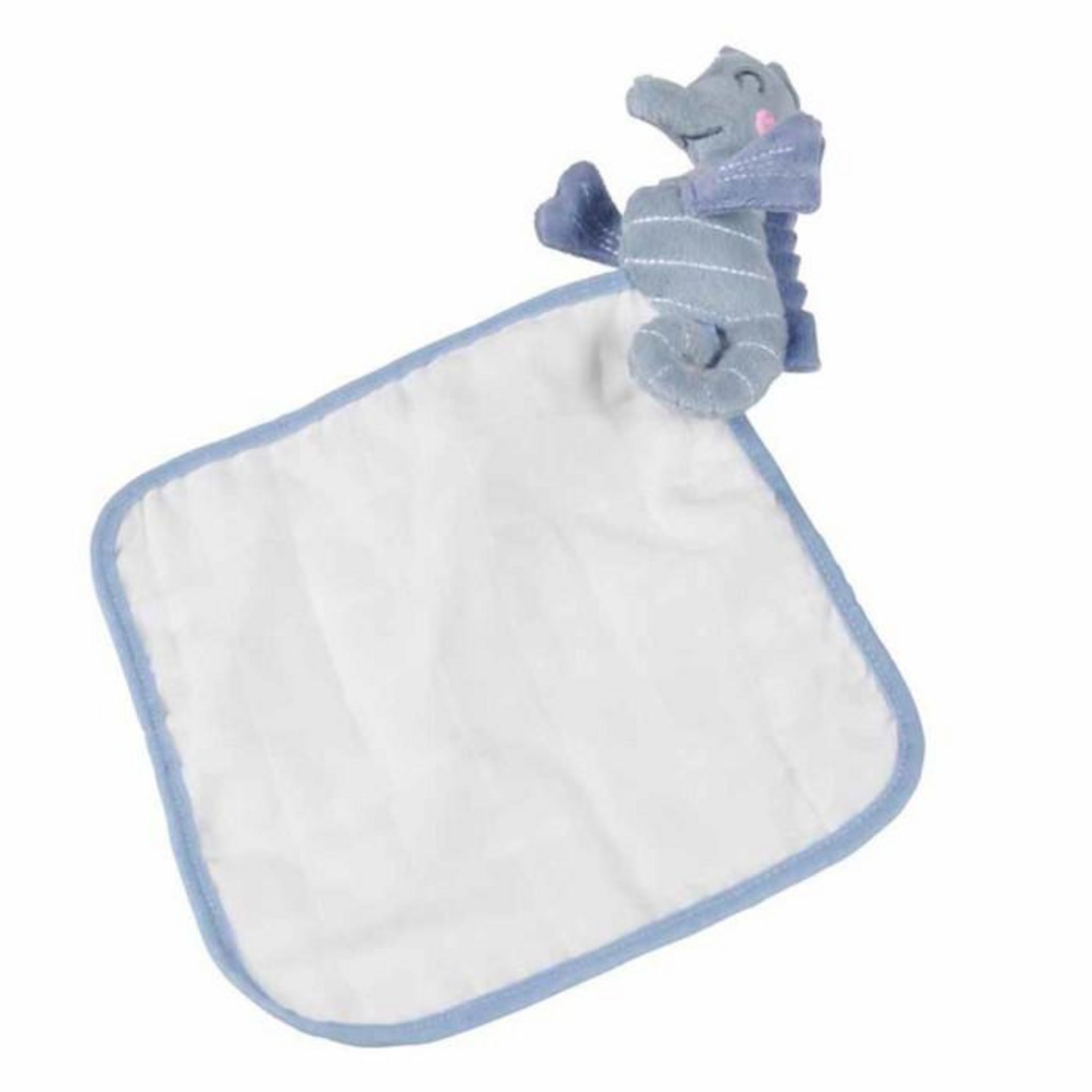 Paris Prix Doudou avec Lange  Hippocampe  18cm Bleu