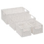 Voir la diapositive 1 :  Lot de 4 Paniers de Rangement  Costa  32cm Blanc