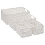 Voir la diapositive 1 :  Lot de 4 Paniers de Rangement  Costa  32cm Blanc