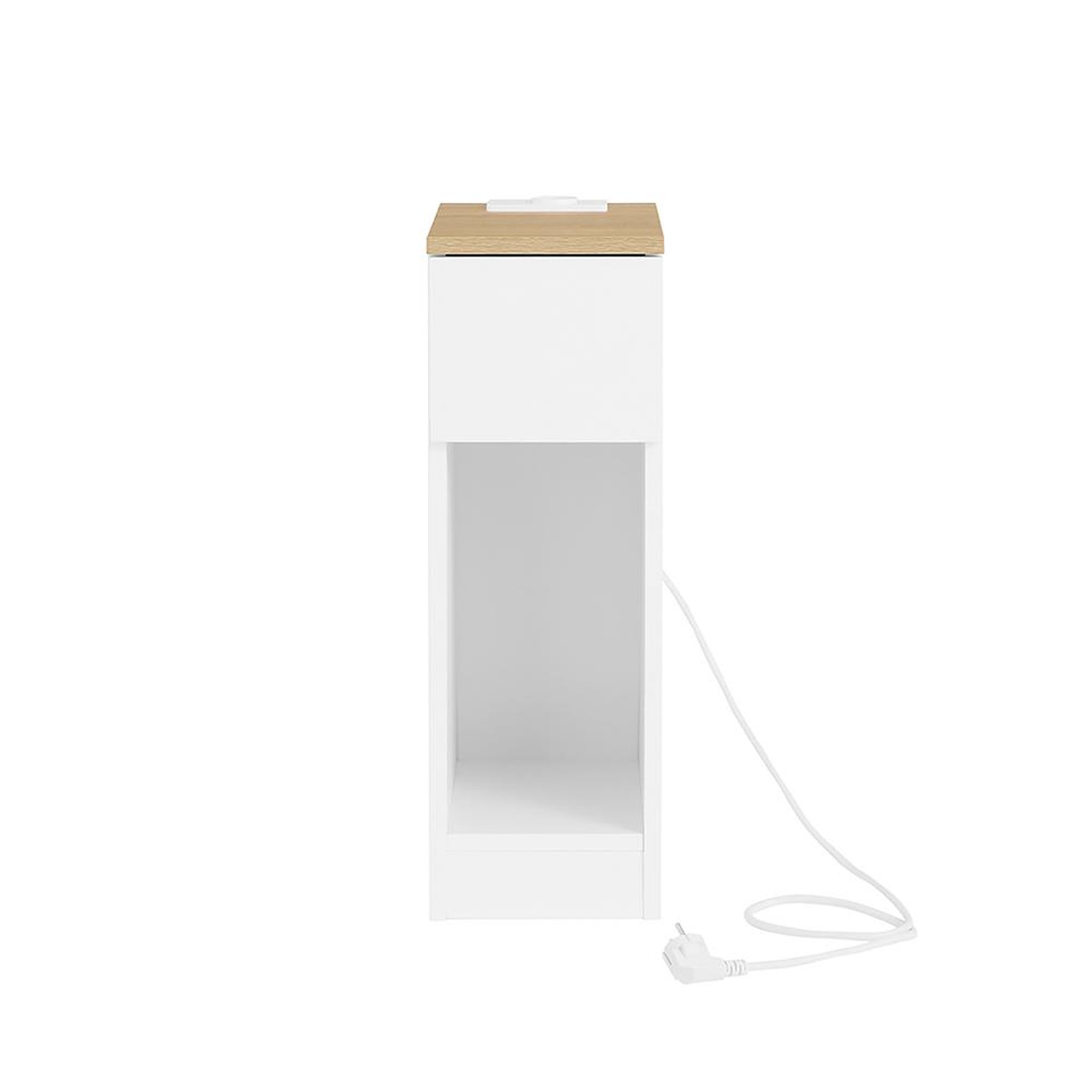 SOBUY SoBuy - Table De Chevet à un tiroir - Blanc - 35x20x60cm - Minimaliste - FBT111-E-NW