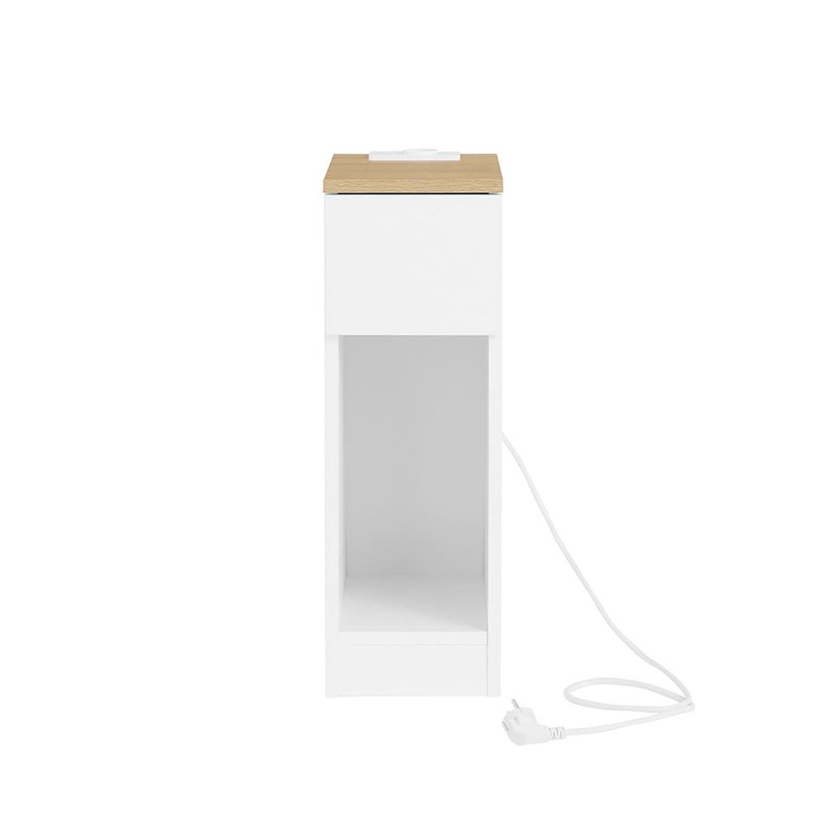 SOBUY SoBuy - Table De Chevet à un tiroir - Blanc - 35x20x60cm - Minimaliste - FBT111-E-NW