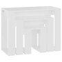 Voir la diapositive 5 : VIDAXL Tables gigognes 3 pcs Blanc Bois d'ingenierie