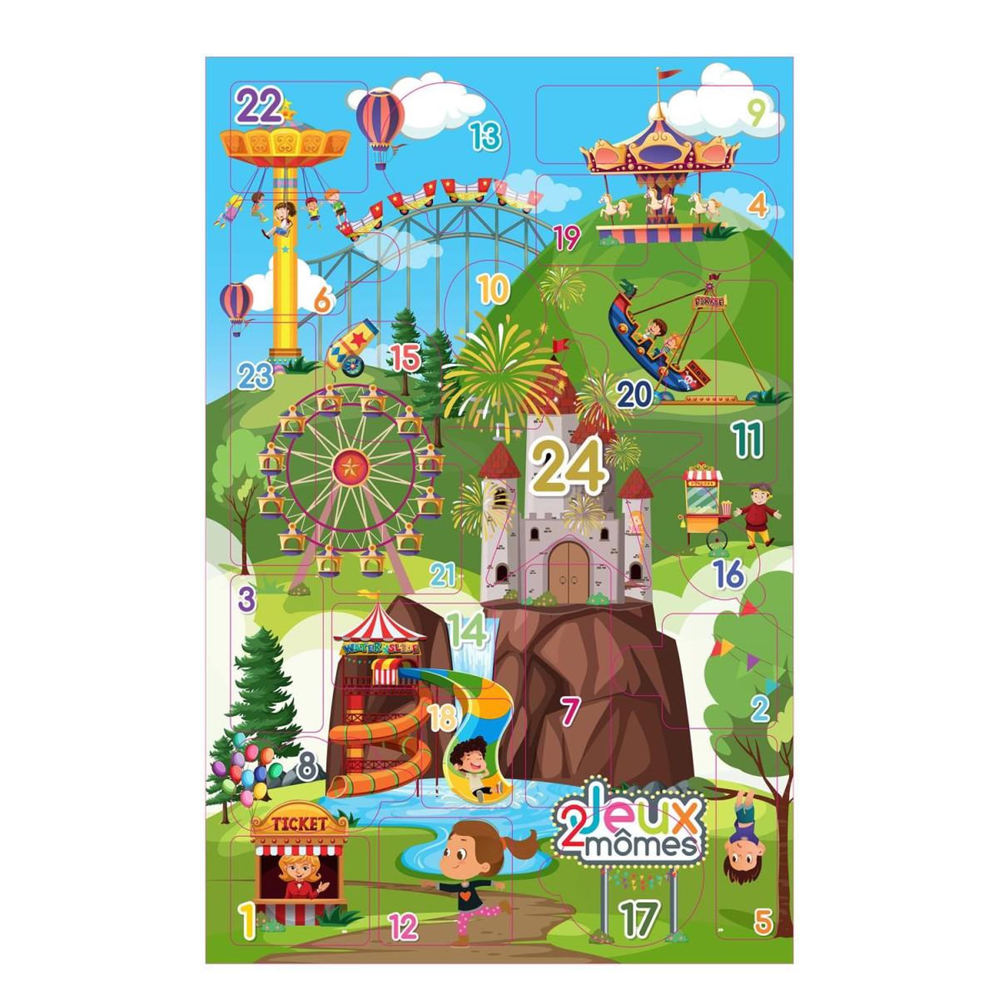 Voir la diapositive 1 : Jeux 2 momes Calendrier de l'Avent Enfant  Jouet  13cm Multicolore